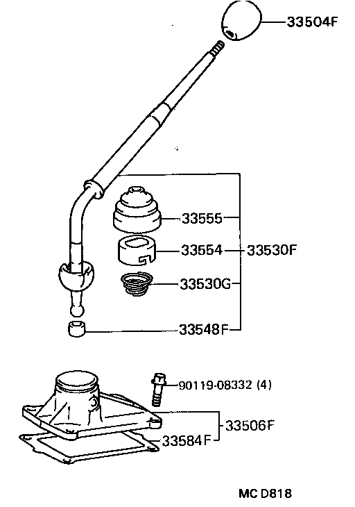 33556-35010 SEAT, TRANSMISSION SHIFT LEVER BALL product image