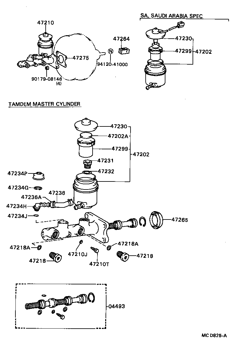 04471-35080 CYLINDER KIT, BRAKE MASTER product image