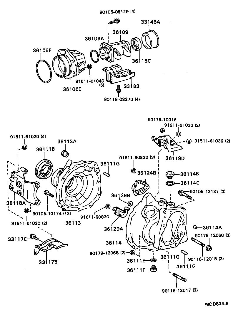36114-20010 CASE, TRANSFER, LH product image