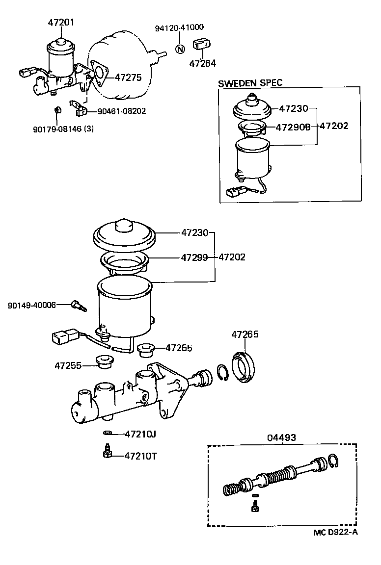 47220-32010 RESERVOIR SUB-ASSY, BRAKE MASTER CYLINDER product image