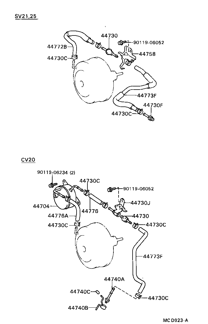 04443-32160 BOOSTER KIT, BRAKE product image