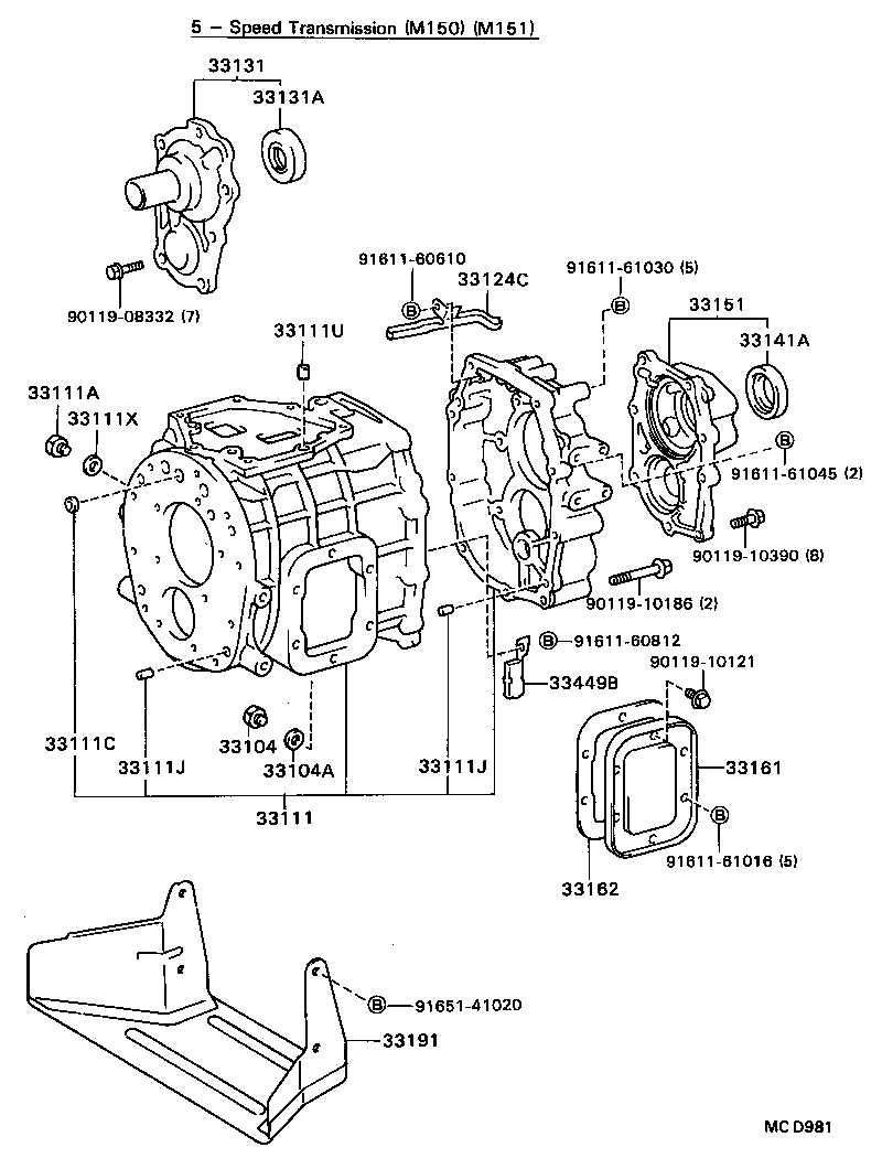 33111-36062 CASE, MANUAL TRANSMISSION product image