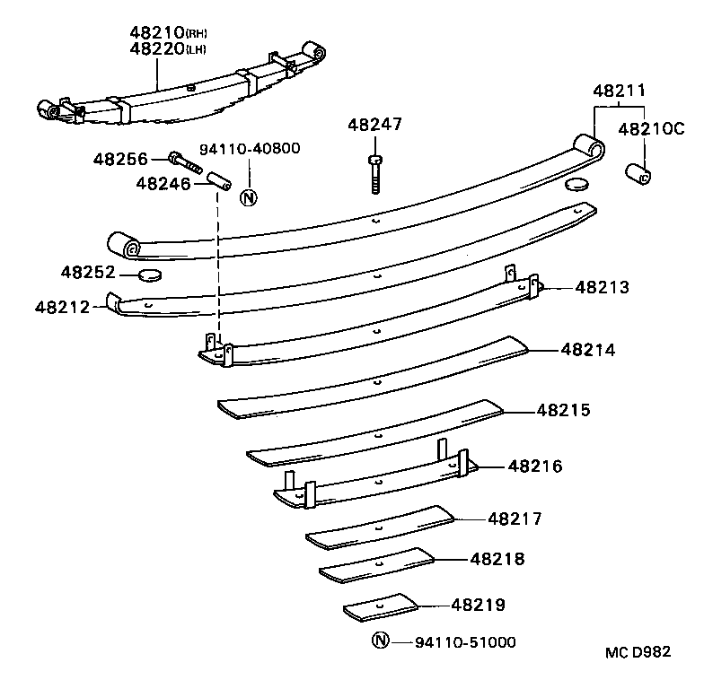 04483-36040 SHACKLE KIT, REAR SPRING product image