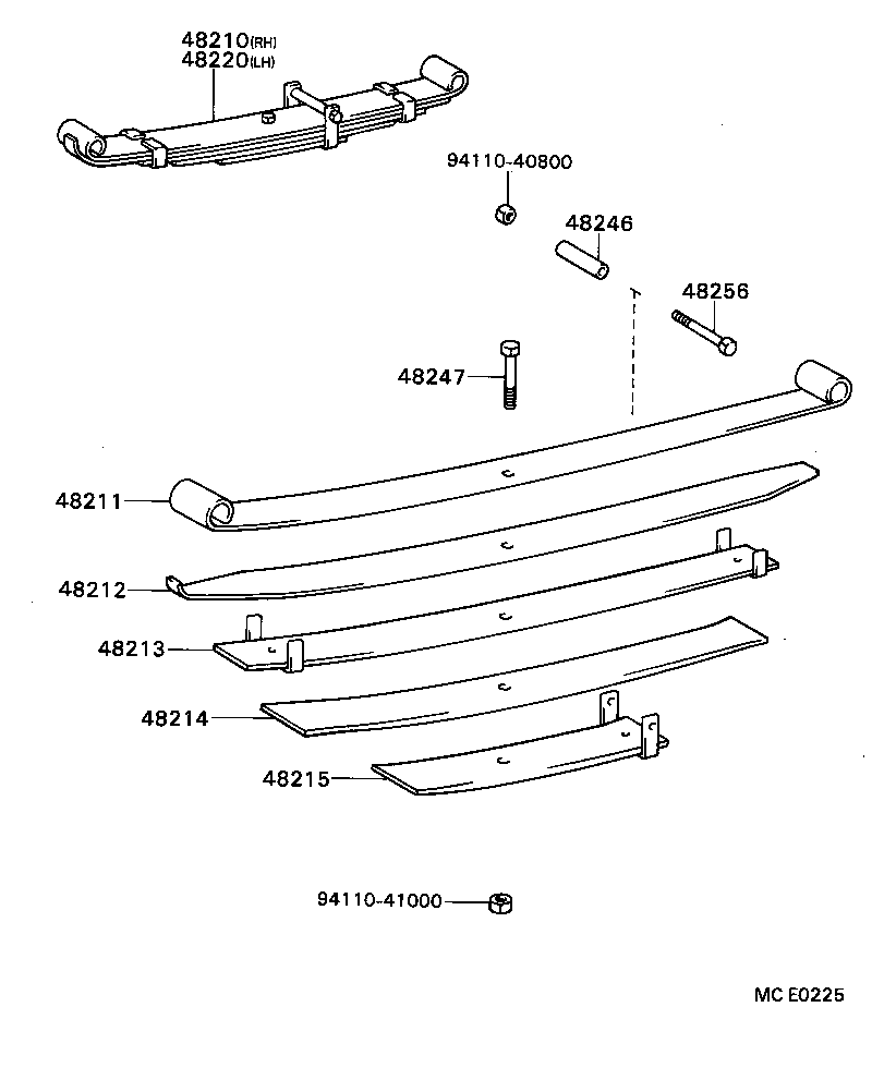 48202-35380 LEAF, REAR SPRING, NO.3 product image