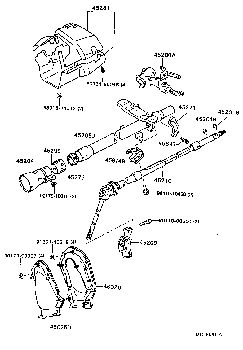 45025-16100 COVER SUB-ASSY, STEERING COLUMN HOLE, NO.1 product image