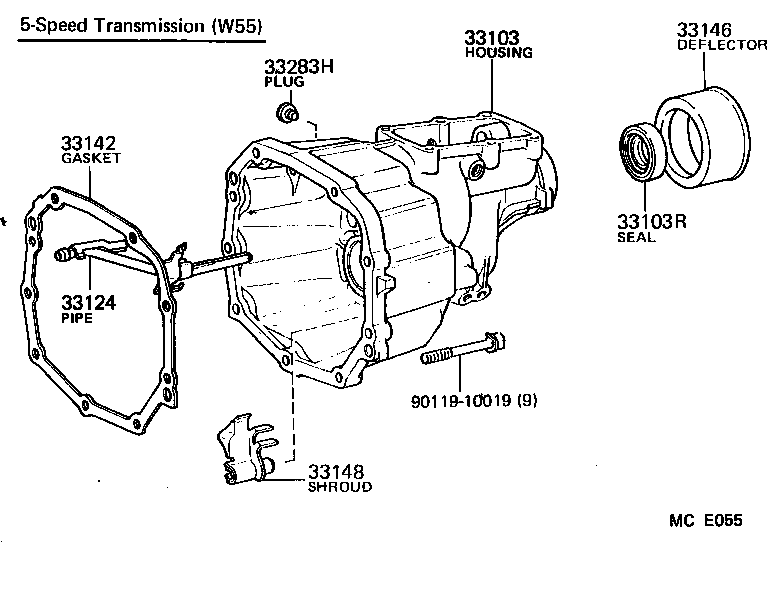 33103-14060 HOUSING SUB-ASSY, EXTENSION(MTM) product image