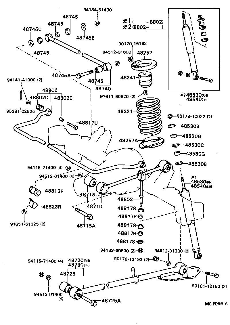 48046-28040 SEAT SUB-ASSY, SPRING U BOLT, RH product image