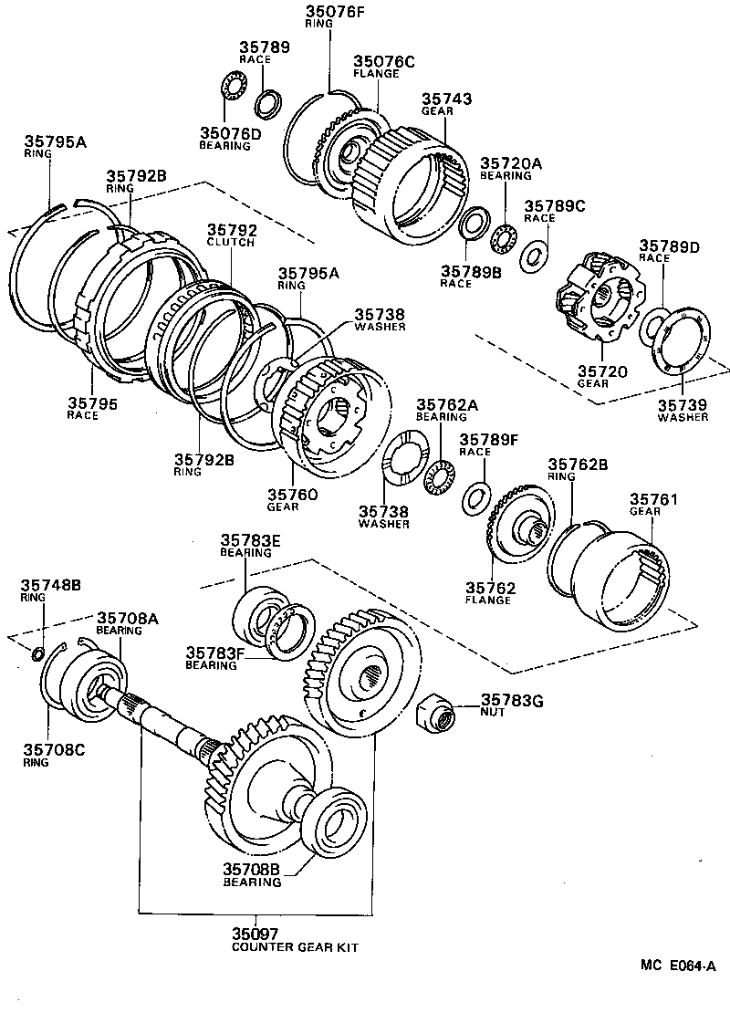 35097-32010 COUNTER GEAR KIT, AUTOMATIC TRANSAXLE product image