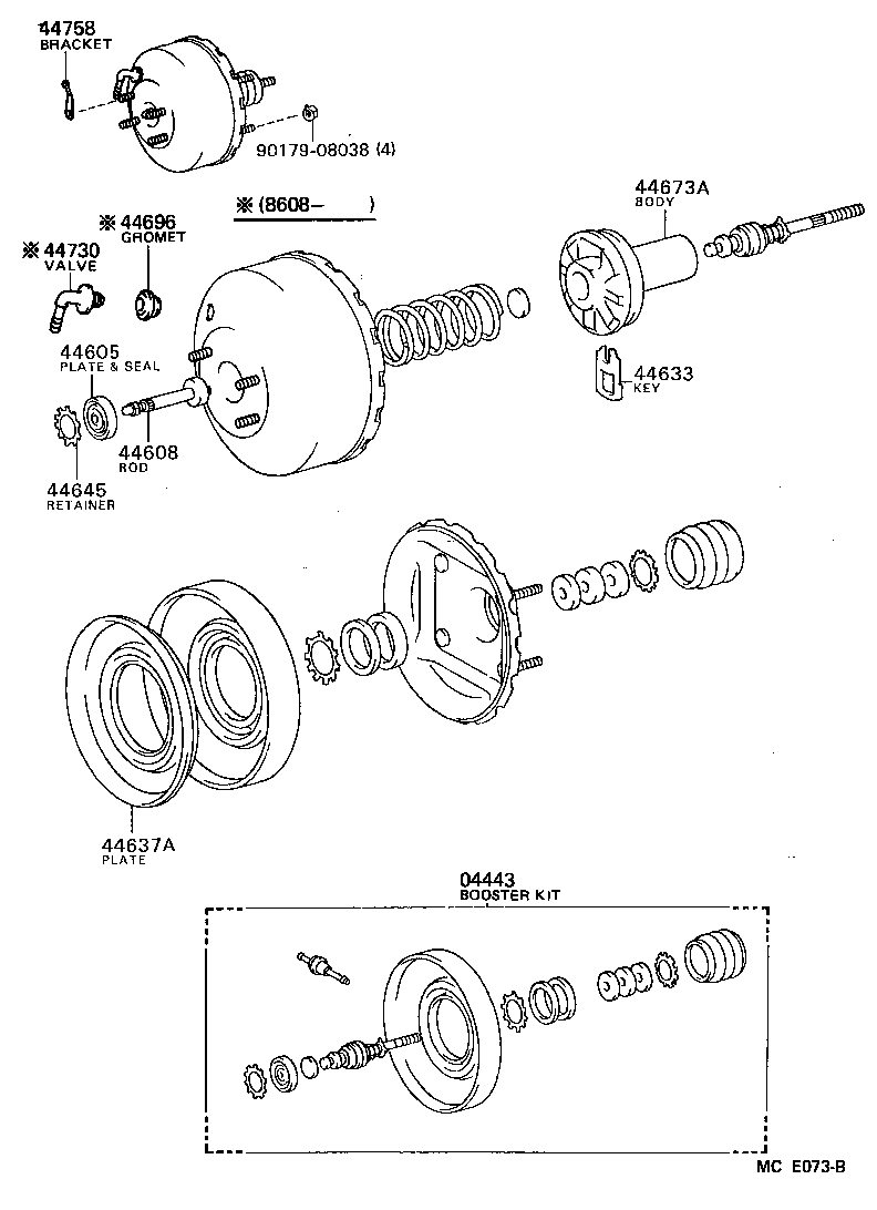 04443-17111 BOOSTER KIT, BRAKE product image