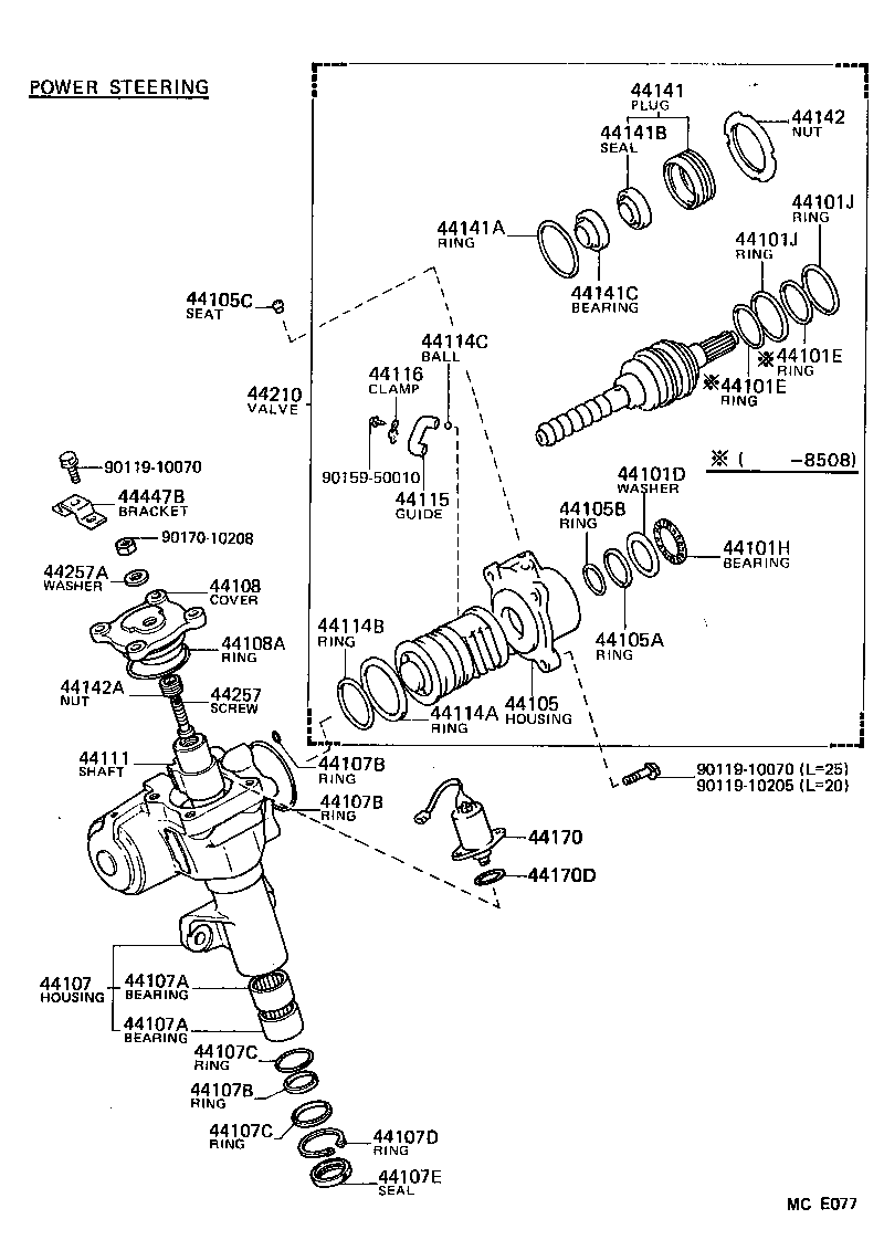 04044-60090 WARM KIT, POWER STEERING product image