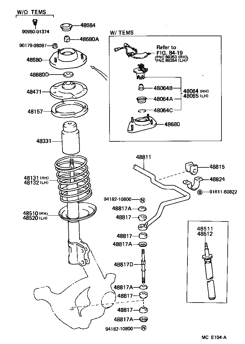 48131-10400 SPRING, FRONT COIL, RH product image