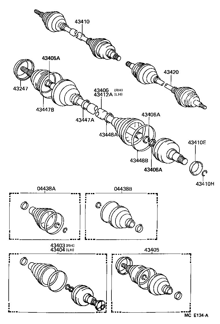 43410-01010 SHAFT ASSY, FRONT DRIVE, RH product image