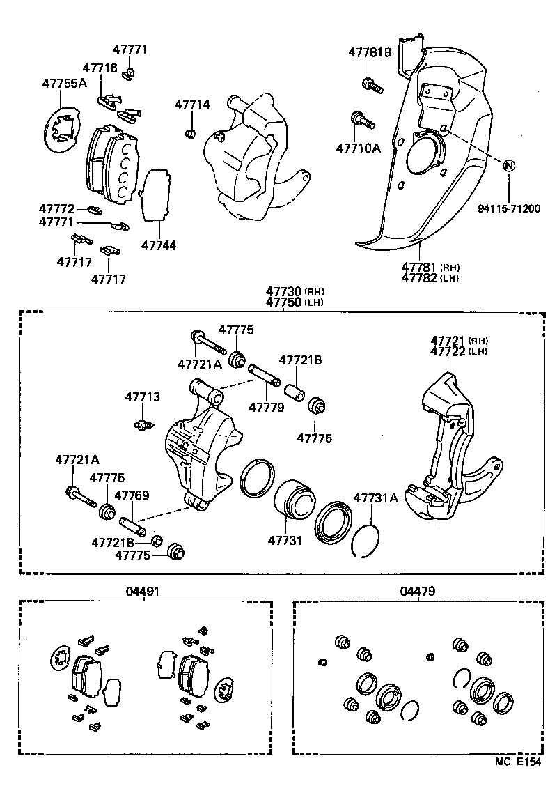 04465-25020 PAD KIT, DISC BRAKE, FRONT product image
