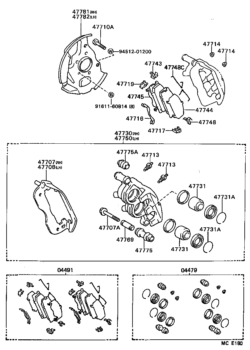 04465-28050 PAD KIT, DISC BRAKE, FRONT product image