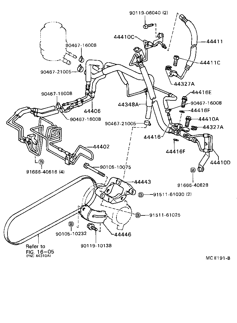 44406-32011 TUBE SUB-ASSY, RETURN product image