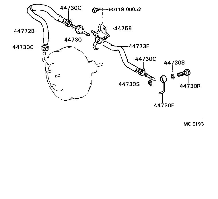 04443-32320 BOOSTER KIT, BRAKE product image