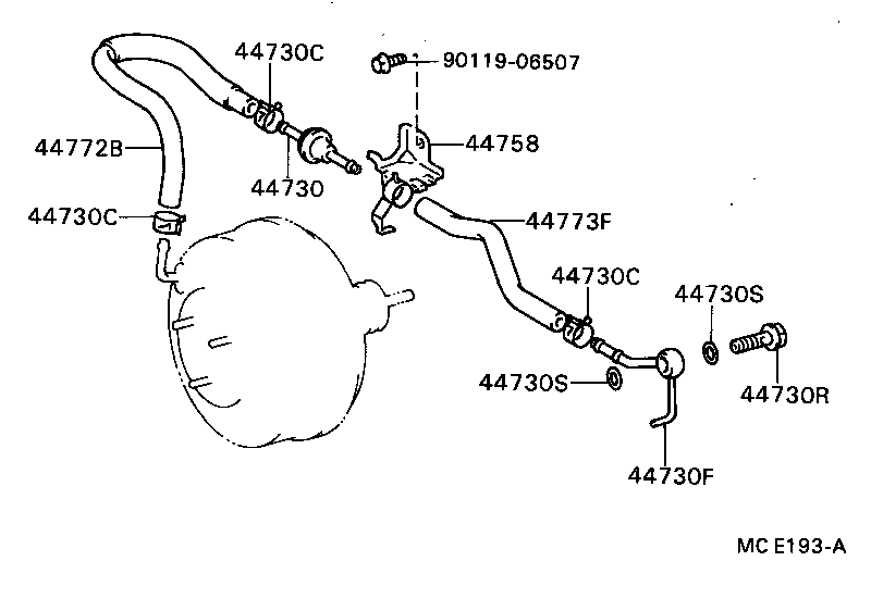 04443-32390 BOOSTER KIT, BRAKE product image