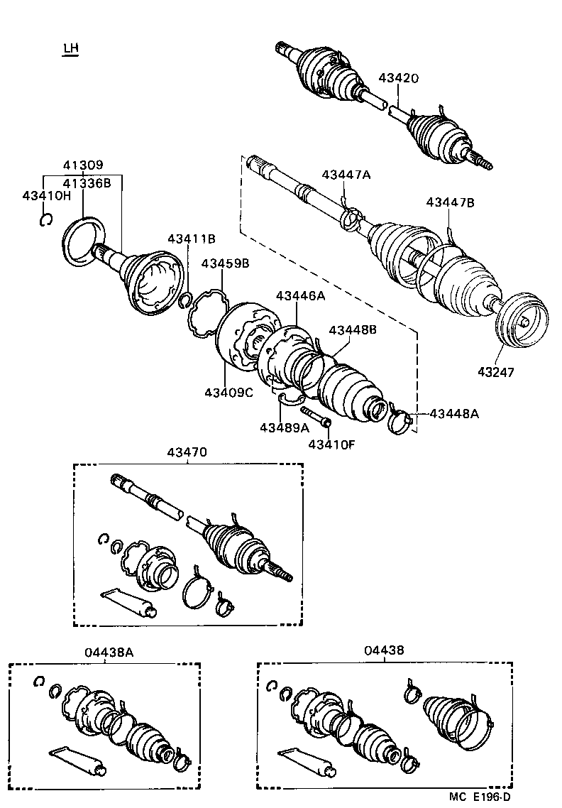 04438-03010 BOOT KIT, FRONT DRIVE SHAFT INBOARD JOINT product image