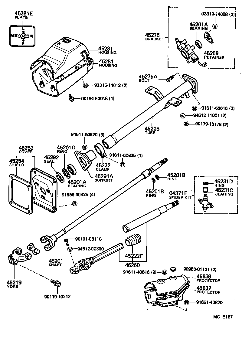 45870-60030 TUBE SUB-ASSY, STEERING COLUMN product image