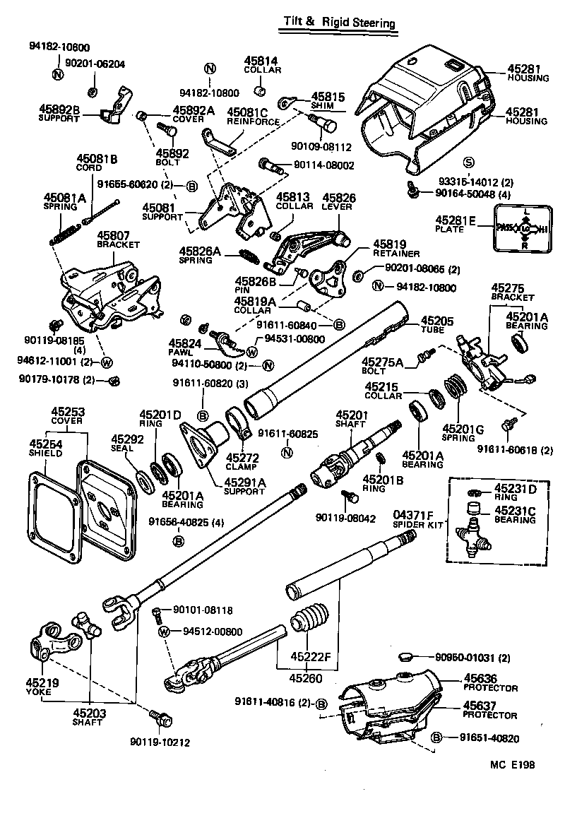 45870-60030 TUBE SUB-ASSY, STEERING COLUMN product image