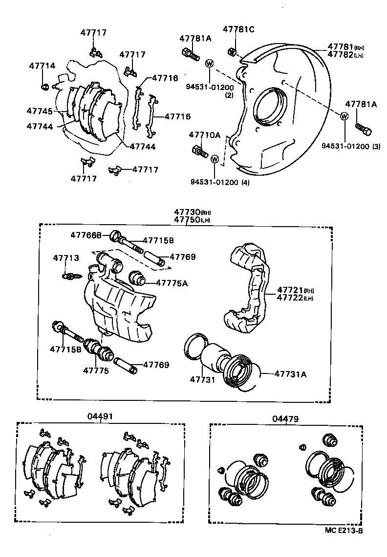04465-14350 PAD KIT, DISC BRAKE, FRONT product image