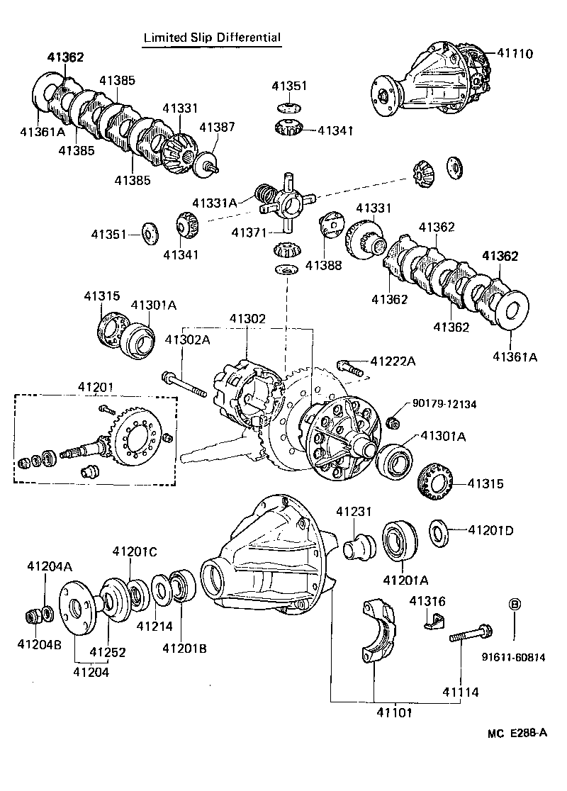 41110-60221 CARRIER ASSY, DIFFERENTIAL, REAR product image