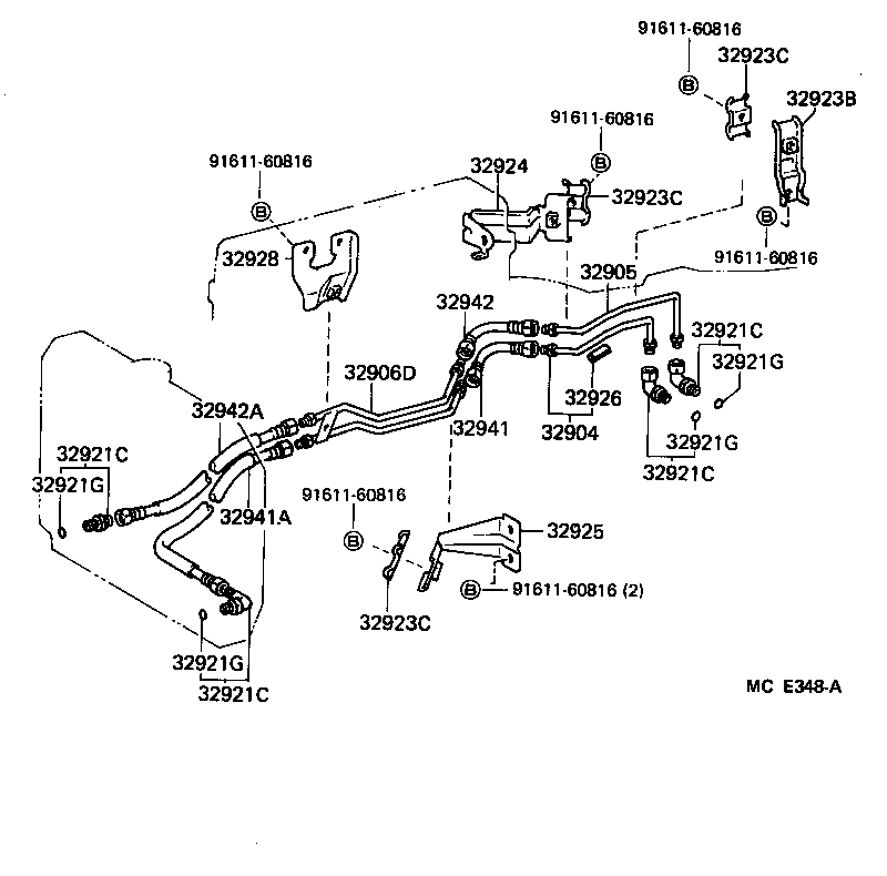 32943-60030 HOSE, OIL COOLER INLET, NO.1 product image