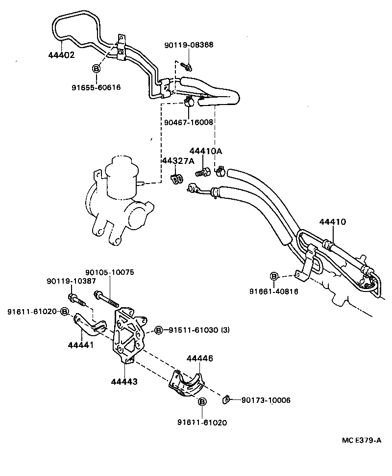 44406-20060 TUBE SUB-ASSY, RETURN product image