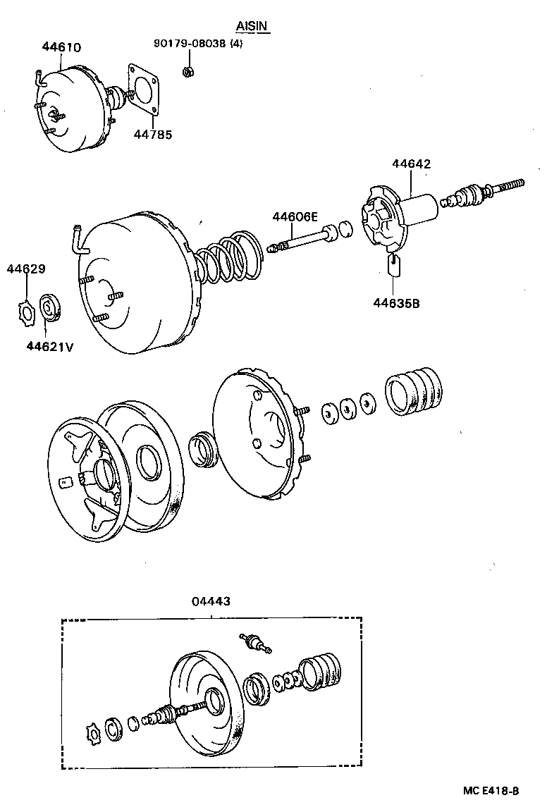 04443-20340 BOOSTER KIT, BRAKE product image