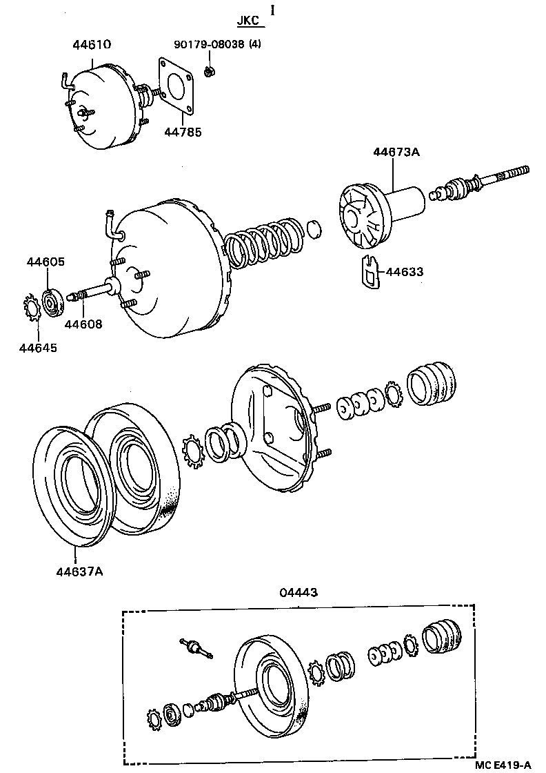 04443-20340 BOOSTER KIT, BRAKE product image