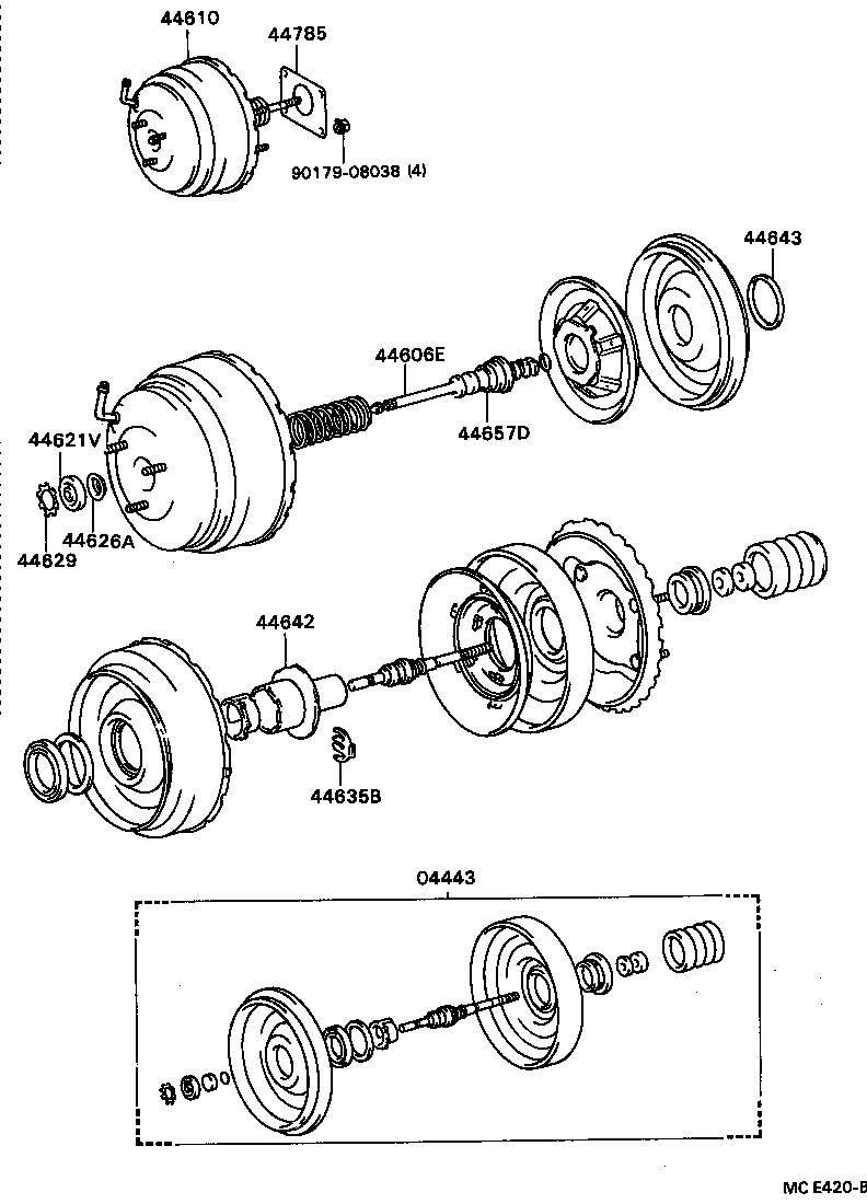 04443-20340 BOOSTER KIT, BRAKE product image