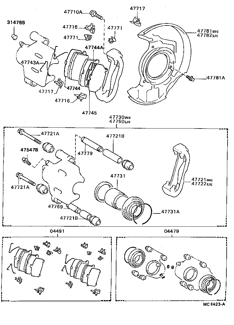 04465-20071 PAD KIT, DISC BRAKE, FRONT product image