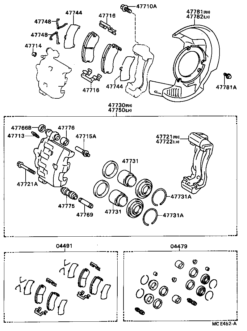 04465-32150 PAD KIT, DISC BRAKE, FRONT product image