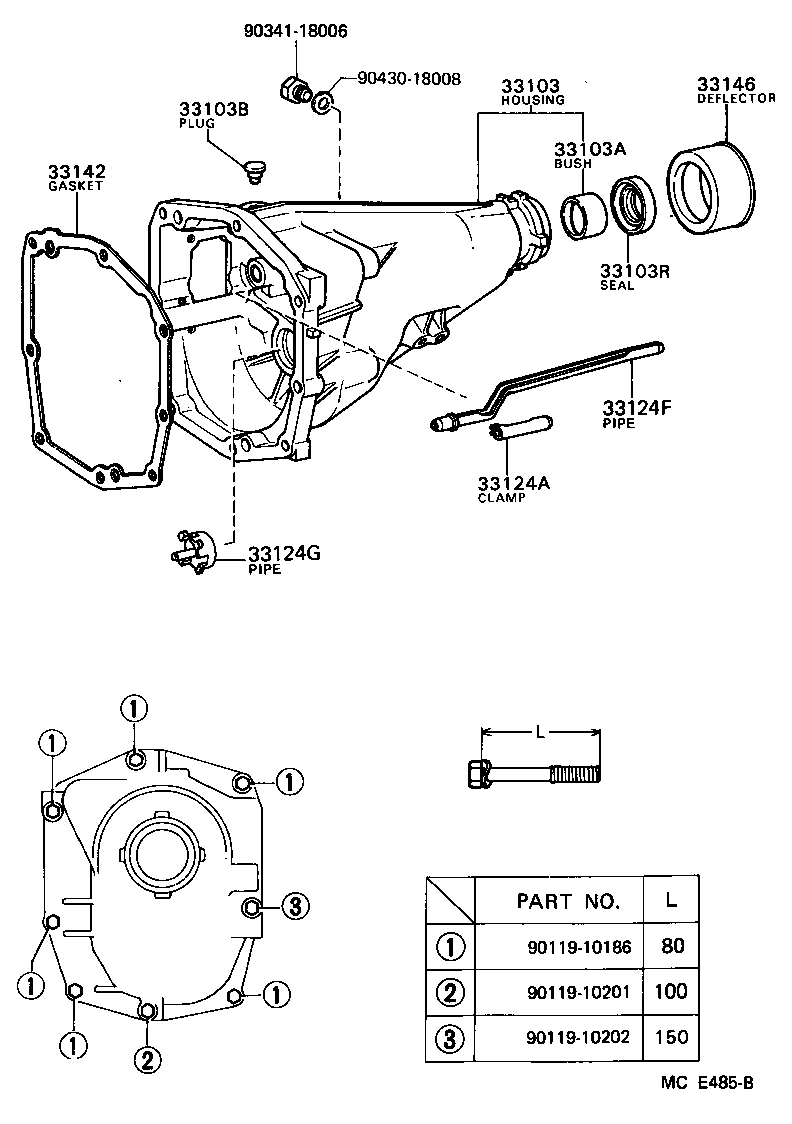 33103-30171 HOUSING SUB-ASSY, EXTENSION(MTM) product image