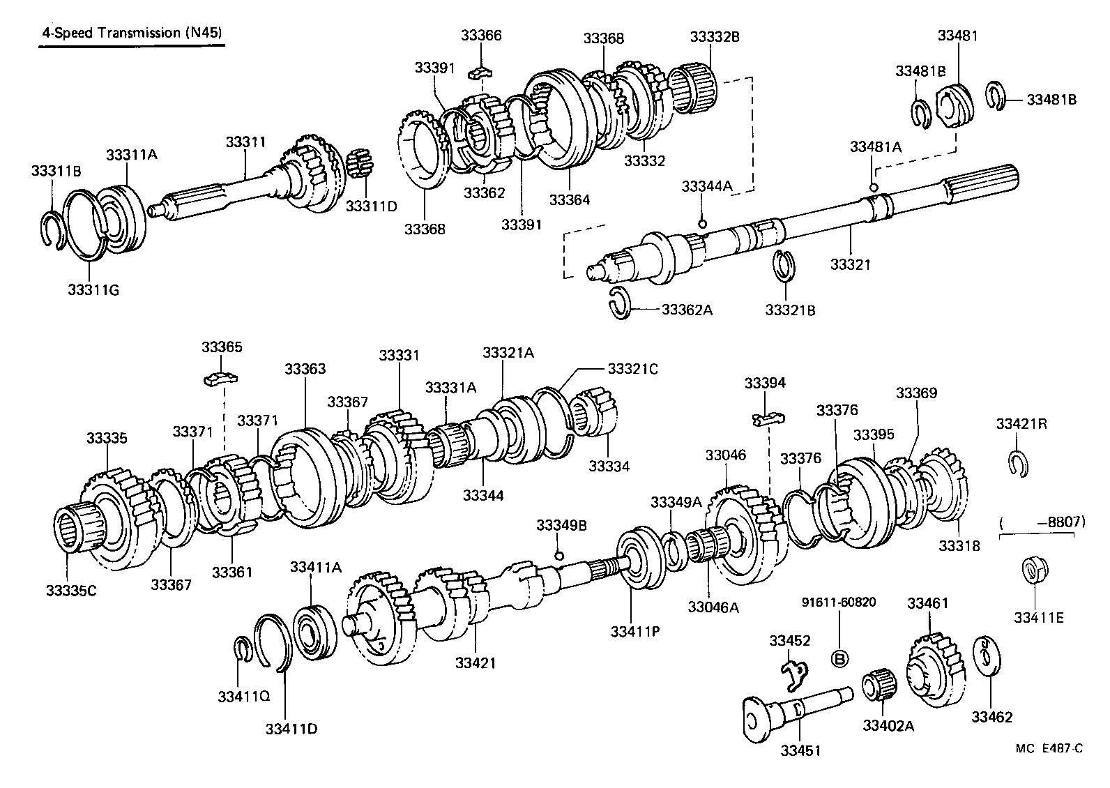 33032-30021 GEAR, 1ST product image