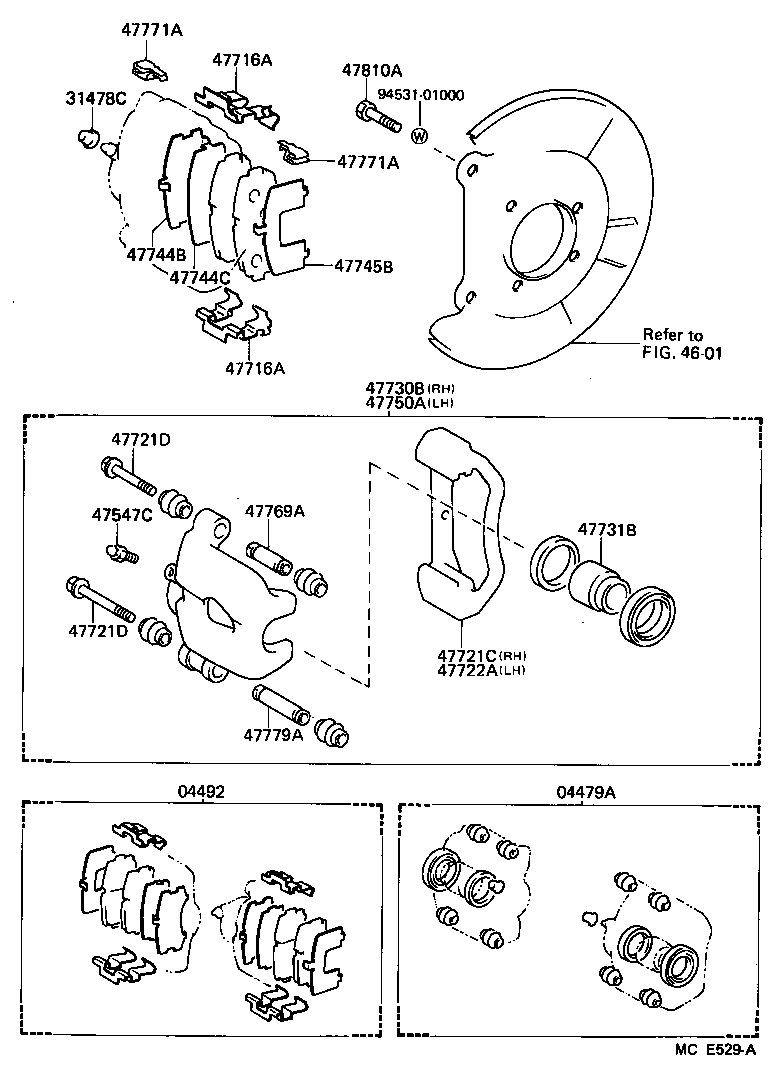 04479-30110 CYLINDER KIT, DISC BRAKE, REAR product image