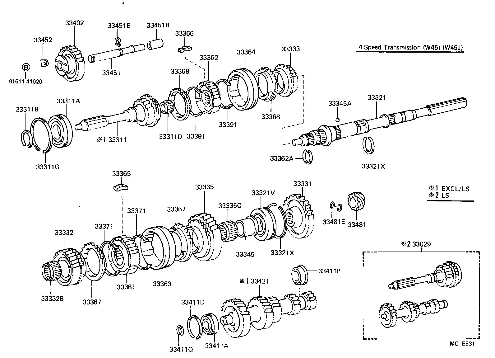 33032-30021 GEAR, 1ST product image