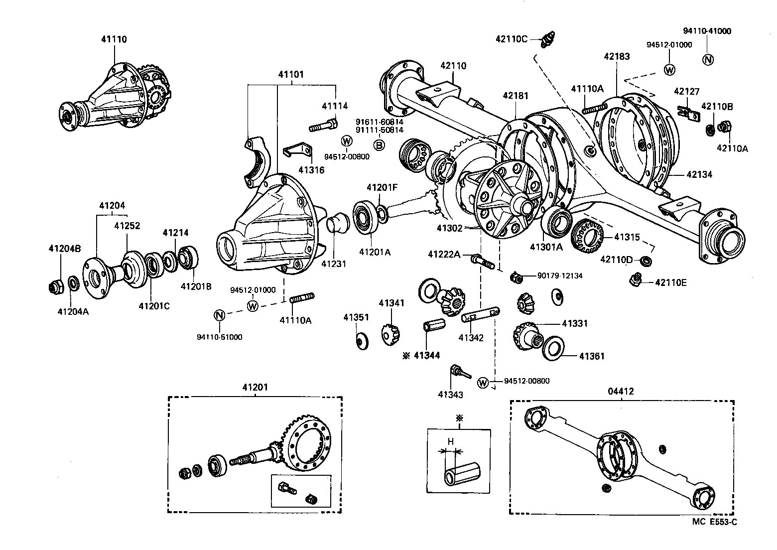 41101-60071 CARRIER SUB-ASSY, DIFFERENTIAL, REAR product image