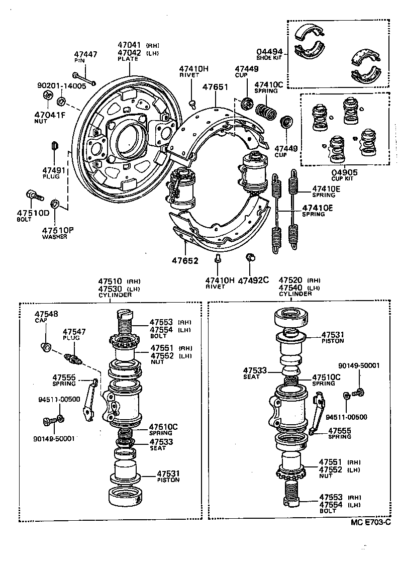 04473-36100 CYLINDER KIT, FRONT WHEEL product image