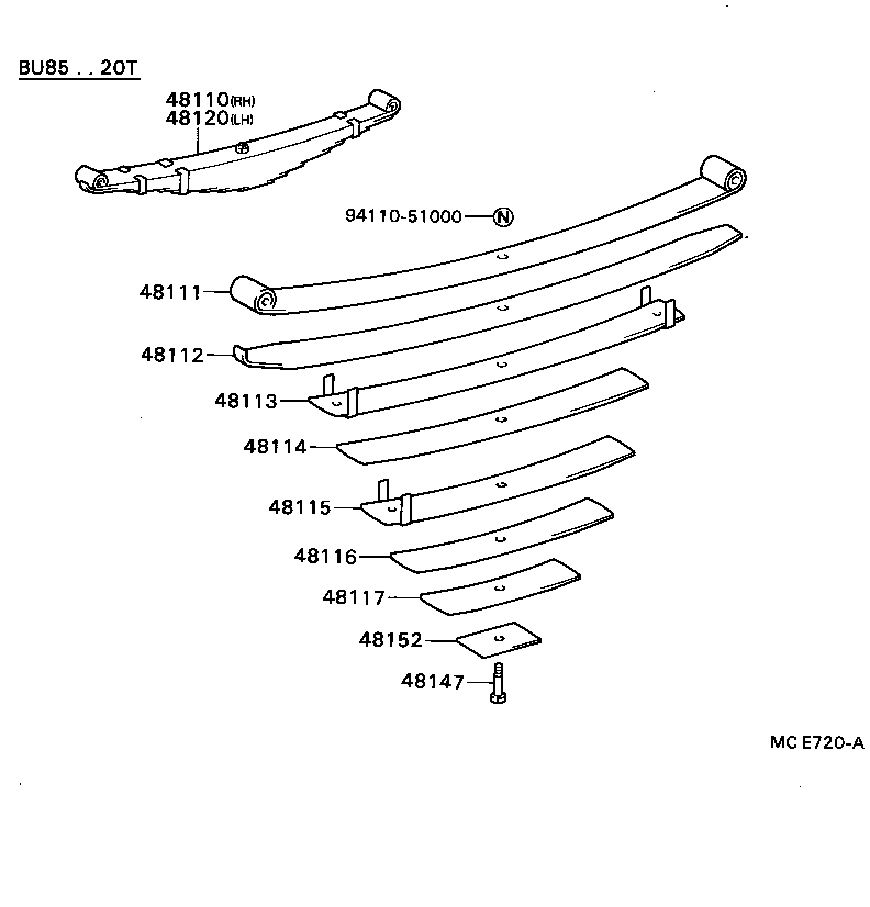 48152-3B510 SEAT, FRONT SPRING product image