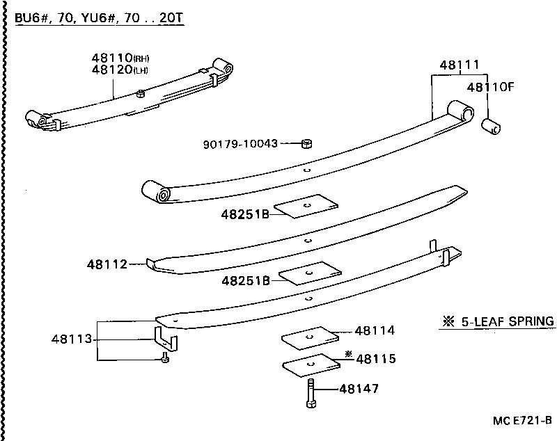 48113-3B560 LEAF, FRONT SPRING, NO.3 product image