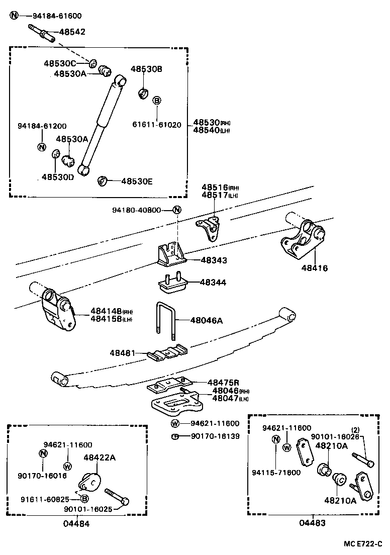 48417-36150 BRACKET, SPRING, NO.4 product image