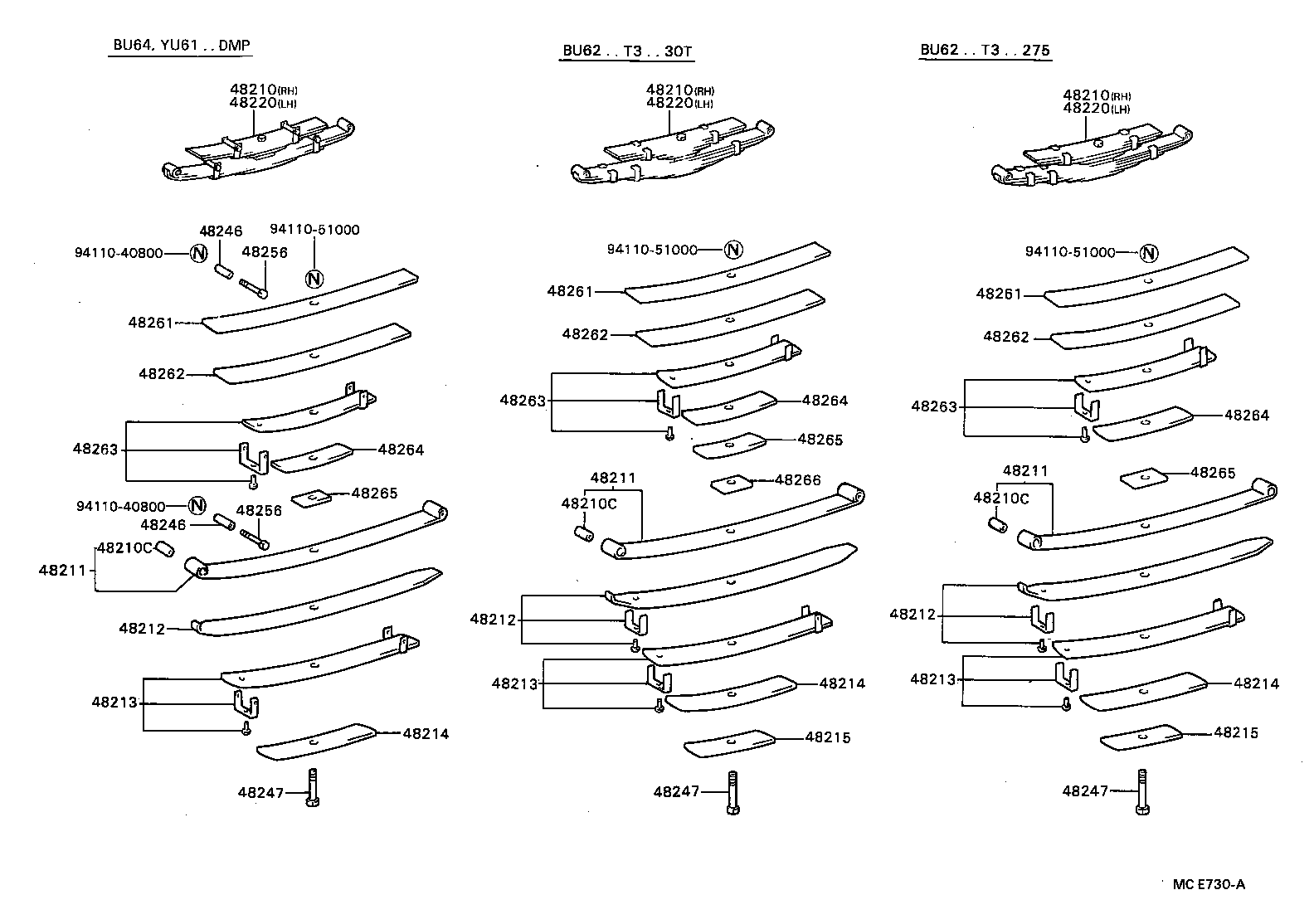 48202-3B200 LEAF, REAR SPRING, NO.3 product image