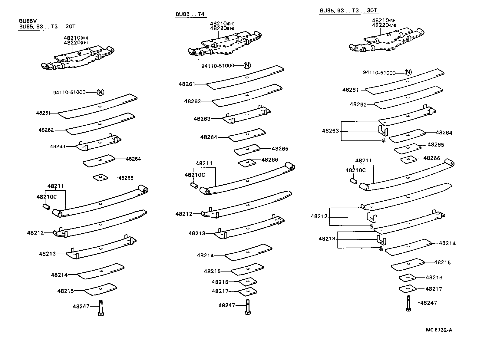 48202-3B200 LEAF, REAR SPRING, NO.3 product image