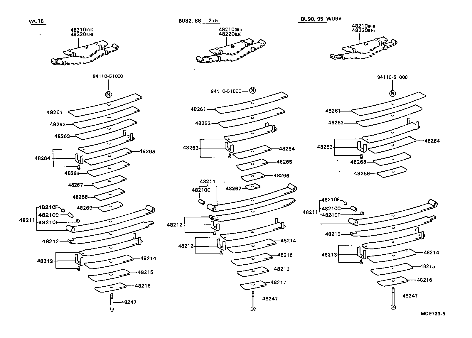 48202-3B200 LEAF, REAR SPRING, NO.3 product image