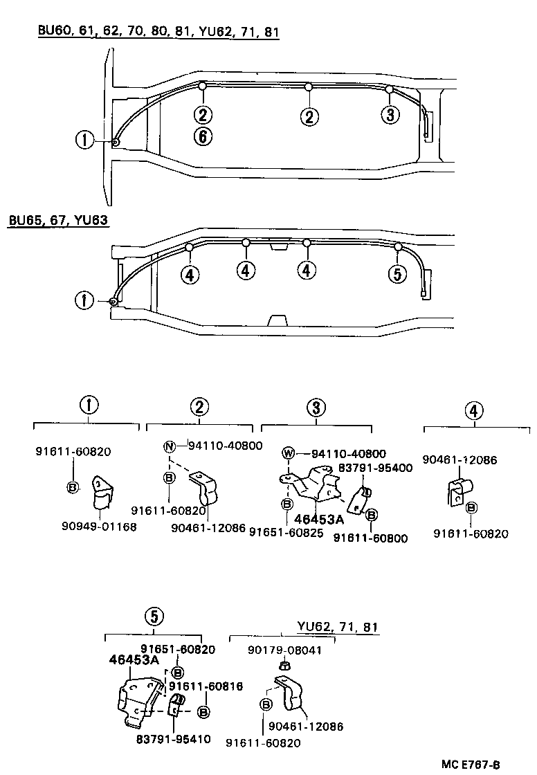 46430-36140 CABLE ASSY, PARKING BRAKE, NO.3 product image