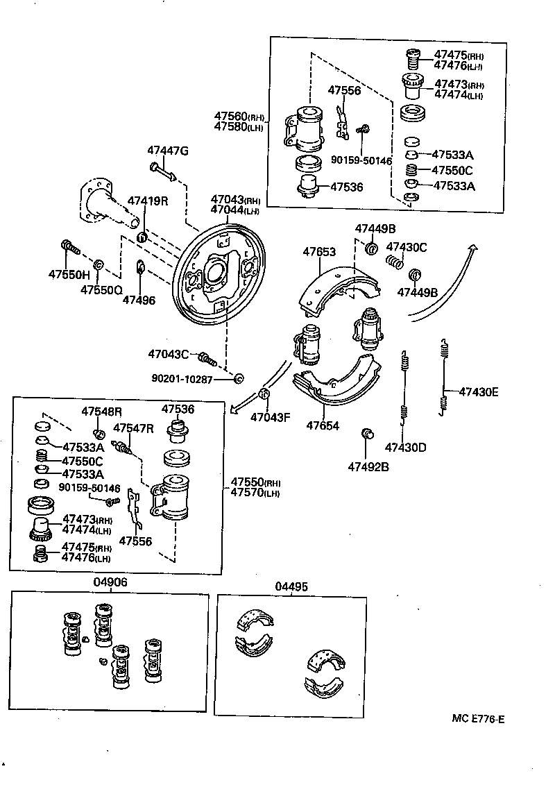 47044-36140 PLATE SUB-ASSY, BRAKE BACKING, REAR LH product image