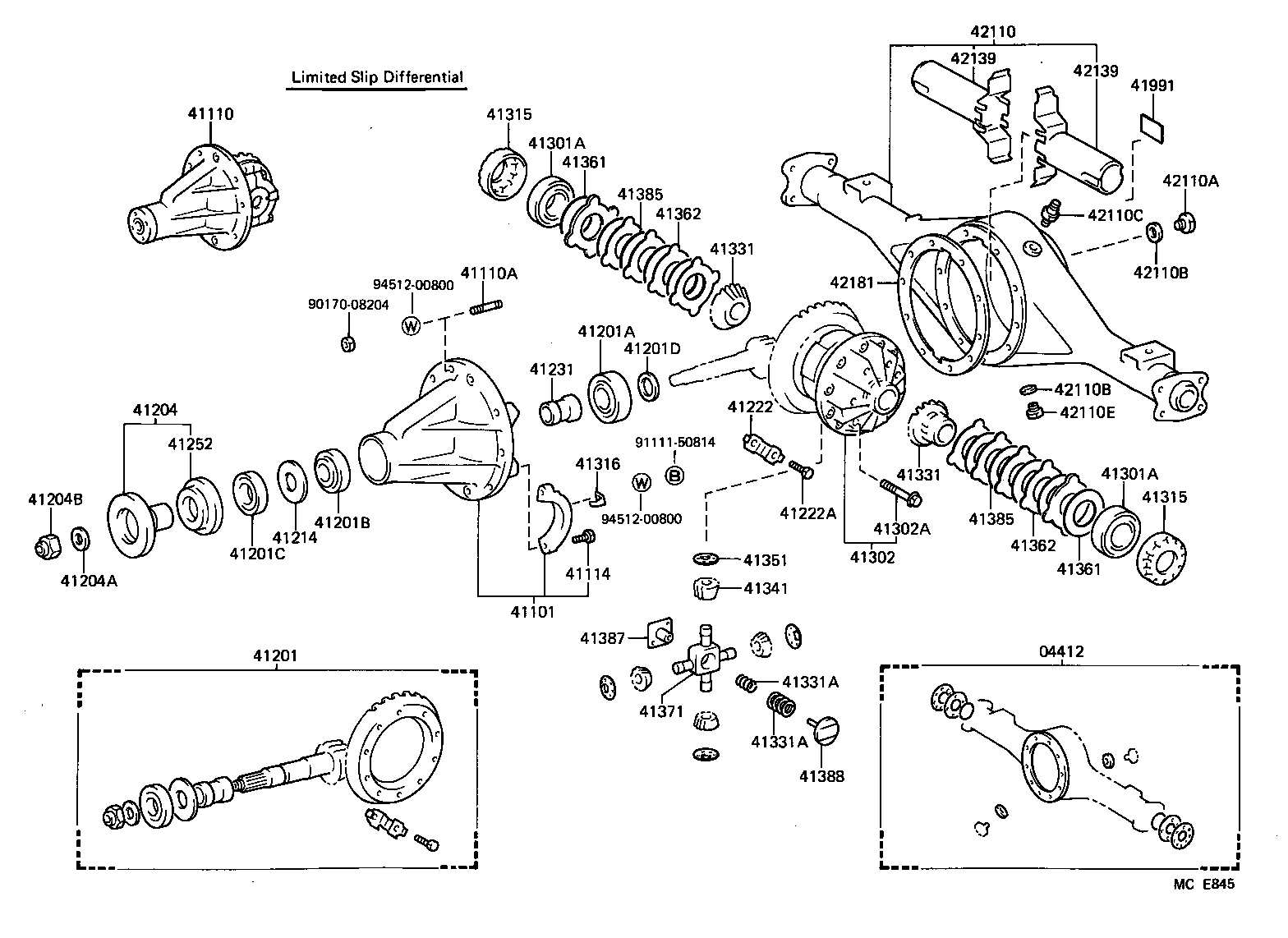 41110-26072 CARRIER ASSY, DIFFERENTIAL, REAR product image