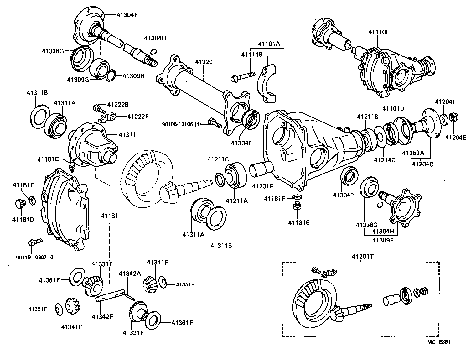 41110-26140 CARRIER ASSY, DIFFERENTIAL, FRONT product image