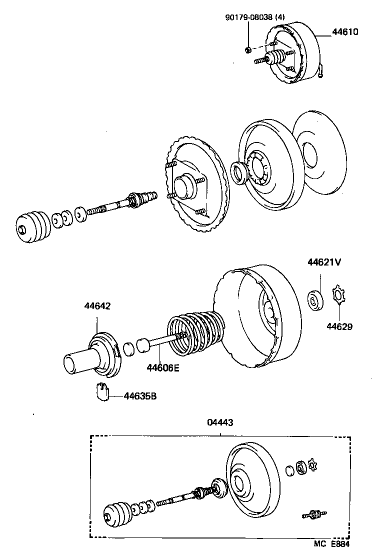 04443-26360 BOOSTER KIT, BRAKE product image